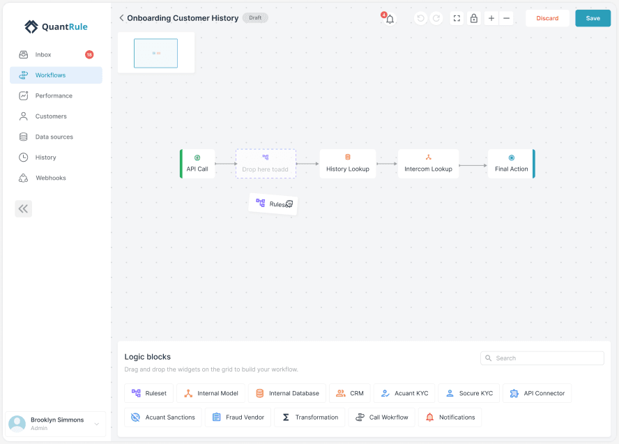 QuantRule — No-Code Risk Decisioning Platform