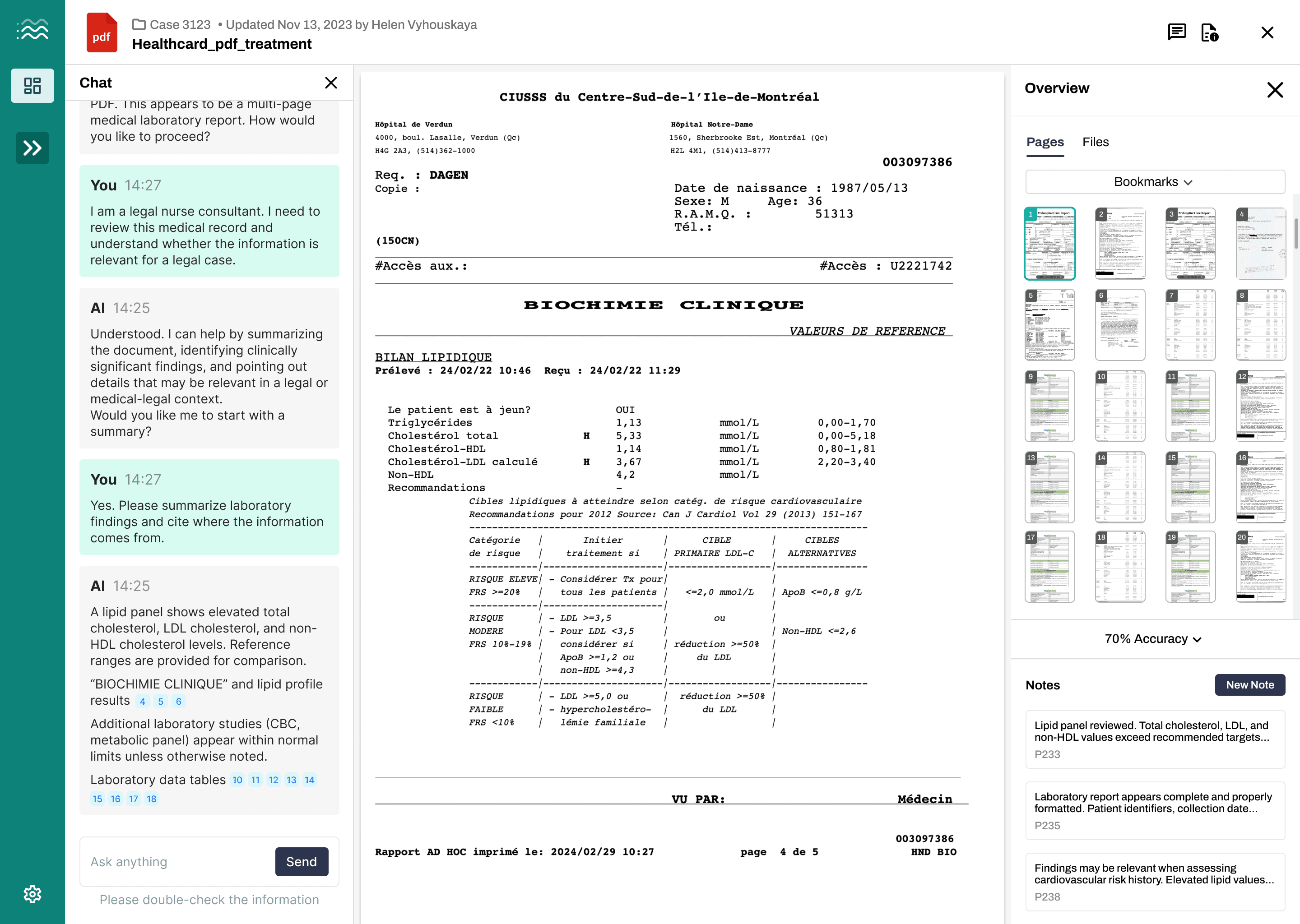 Quench SmartCharts — AI Assistant for Legal Nurses and Lawyers